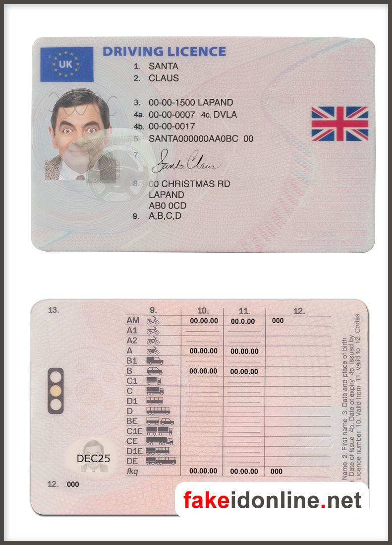 UK Driver License PSD Template 2021